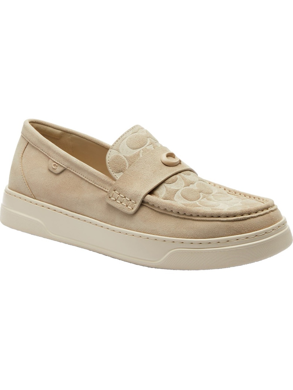 Coach Tan Suede Signature Slip-On Loafers NEW 8.5